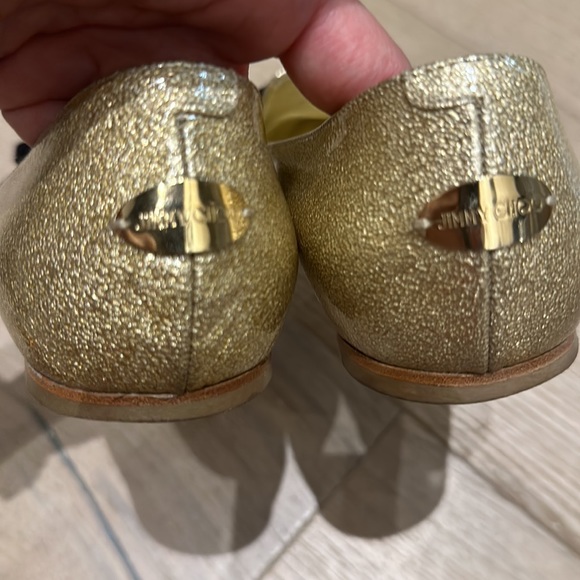 Jimmy Choo gold flats size 40 - Picture 3 of 5